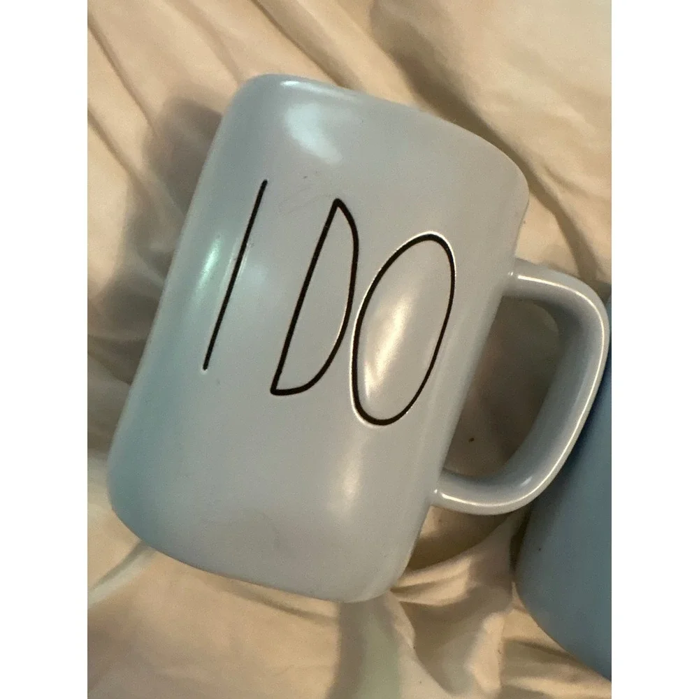 Rae Dunn Light Blue Wedding Mug Set‎ - I Do & Something Blue
